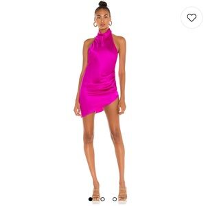Amanda Uprichard Samba Dress in Dark Hot Pink